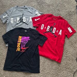 Lots of 3 Nike Shirt Air Jordan Men's Large Jumpman Spell Out Basketball Swoosh